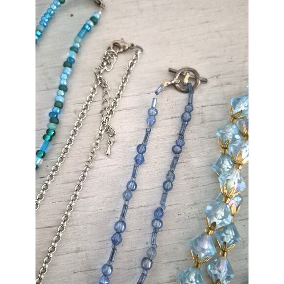 Blue Beaded Necklace Lot - Picture 3 of 8